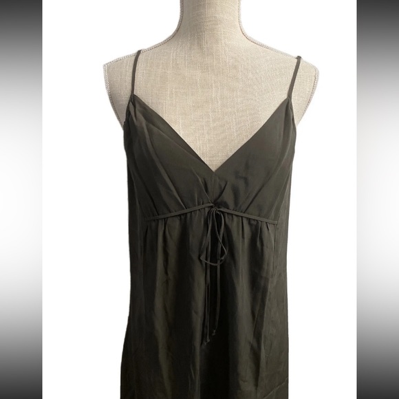 Twelfth Street by Cynthia Vincent - Silk Mini Slip Dress Size S Brown EUC - Picture 2 of 9